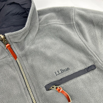 L.L.Bean Nylon Reversible Warm-Up Jacket Black Size M