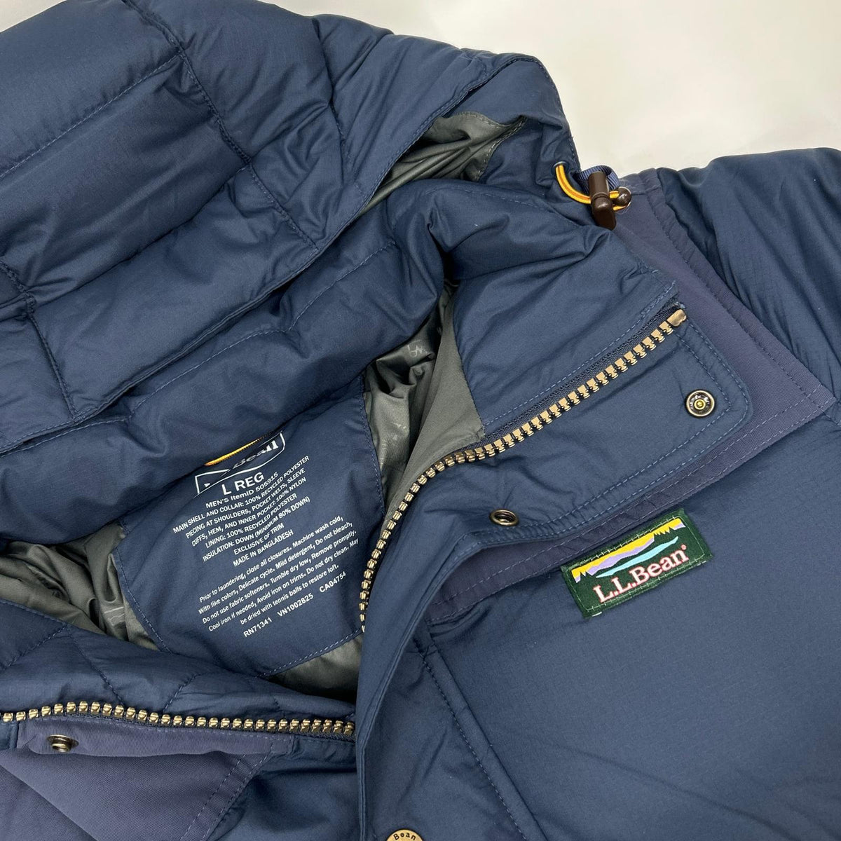 L.L.Bean Japan Fit Mountain Classic Down Parka Navy Jacket Size L