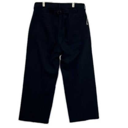 ANCELLM 25AW Wool/Silk Baker Pants Black Size 2