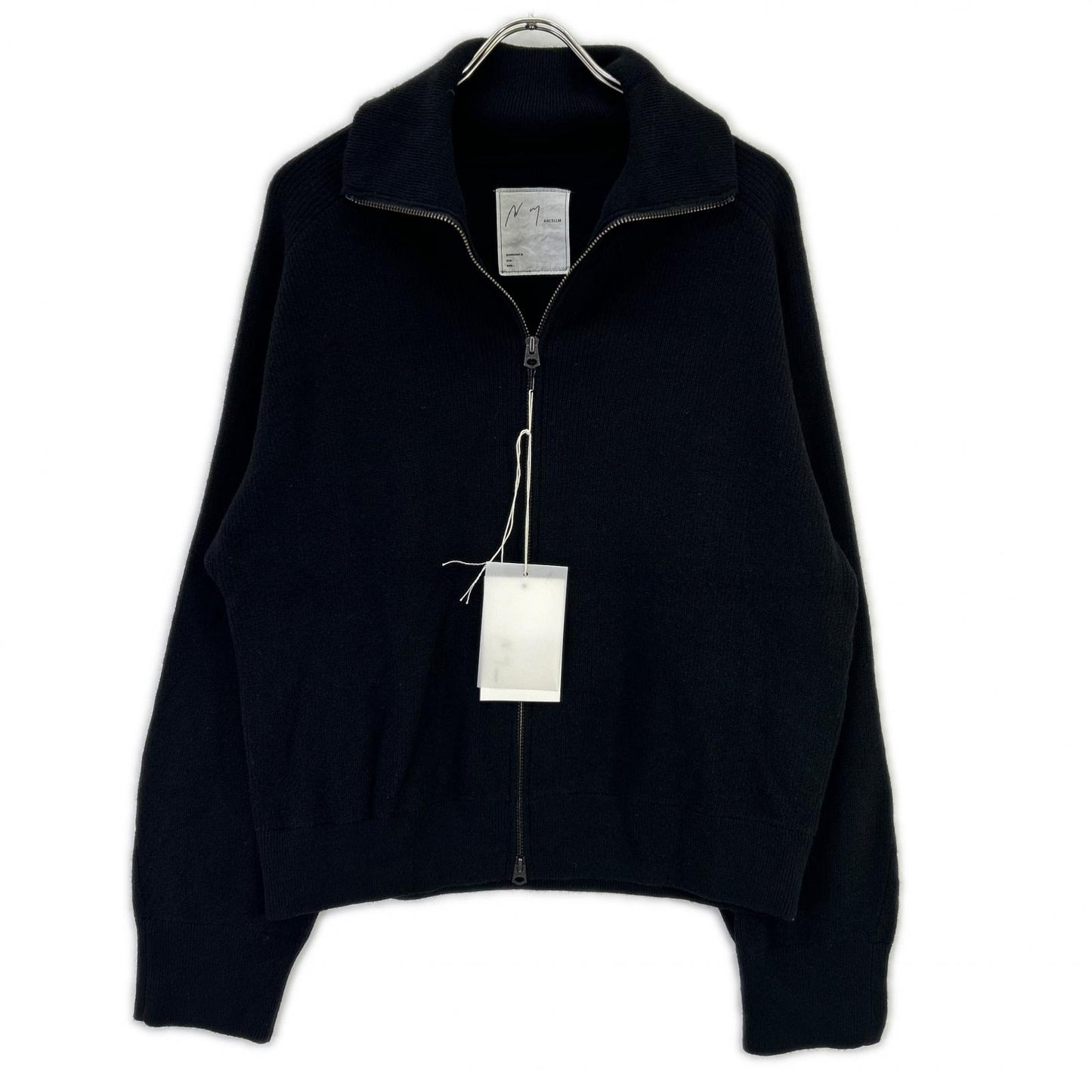 ANCELLM 25AW Cotton/Wool Driver's Knit Jacket Black Size 2