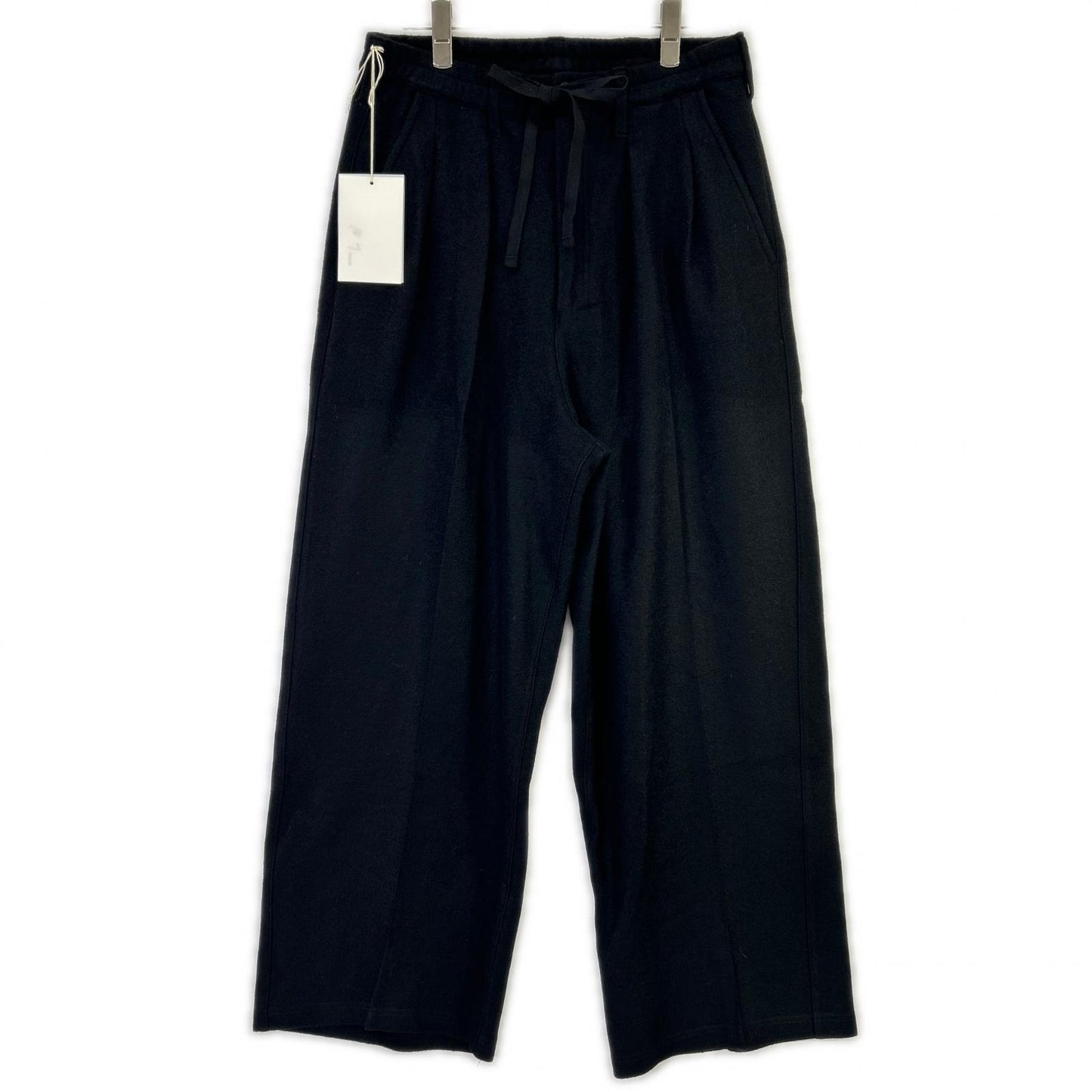 ANCELLM 25AW Wool Wide Easy Tuck Black Size 2