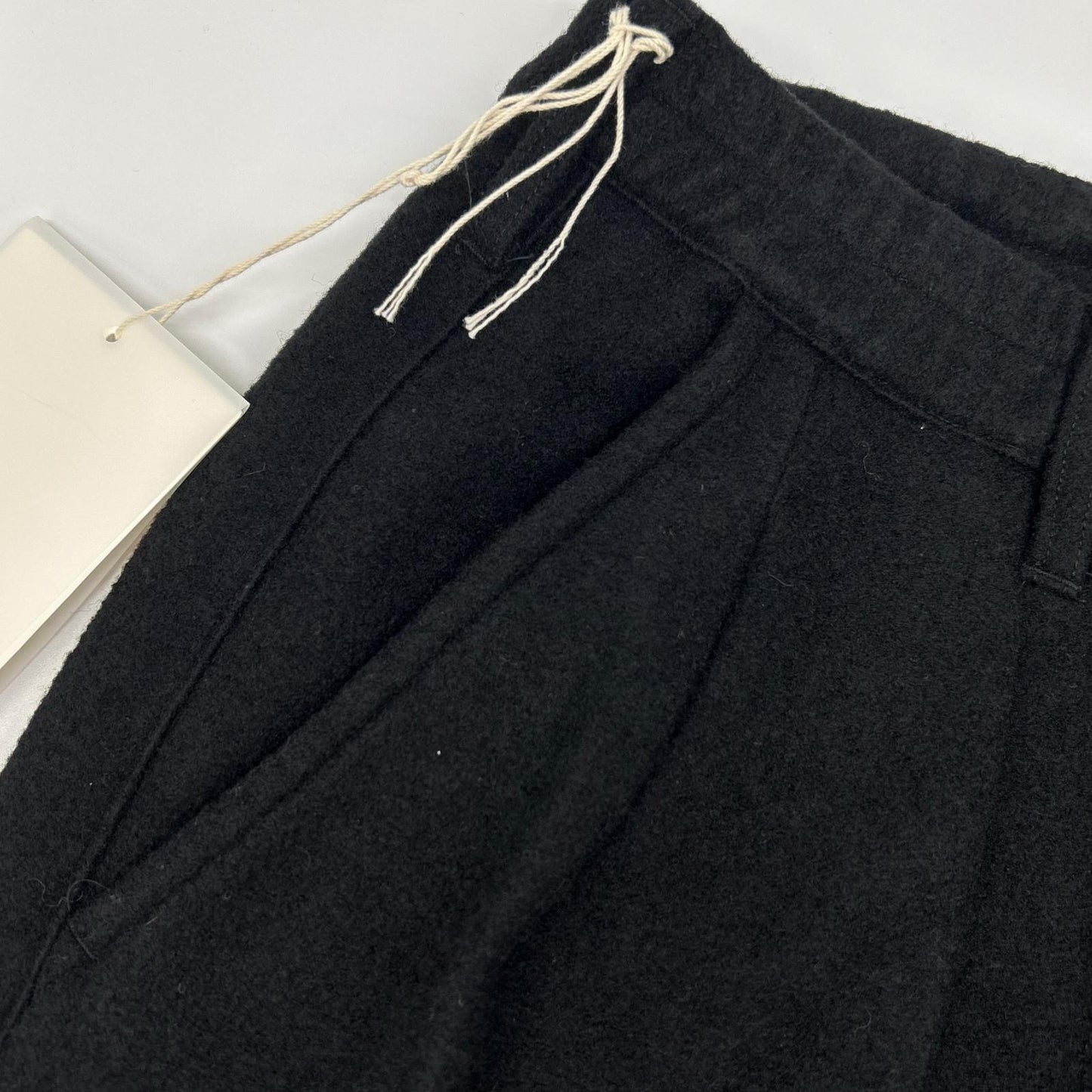ANCELLM 25AW Wool Wide Easy Tuck Black Size 2