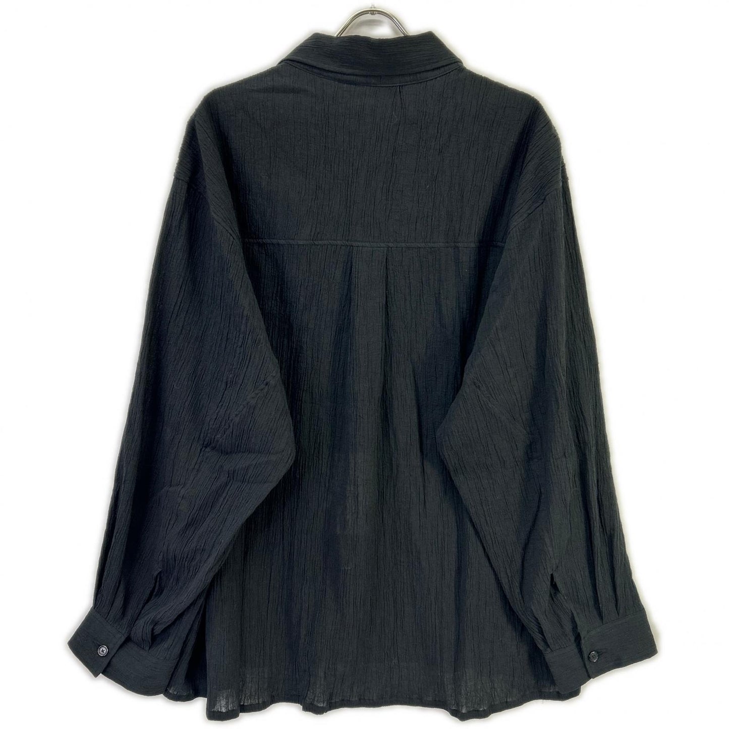 ANCELLM 26SS Black Crepe Shirt Jacket Size 2