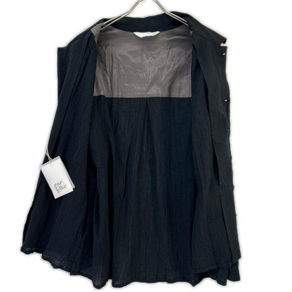 ANCELLM 26SS Black Crepe Shirt Jacket Size 2