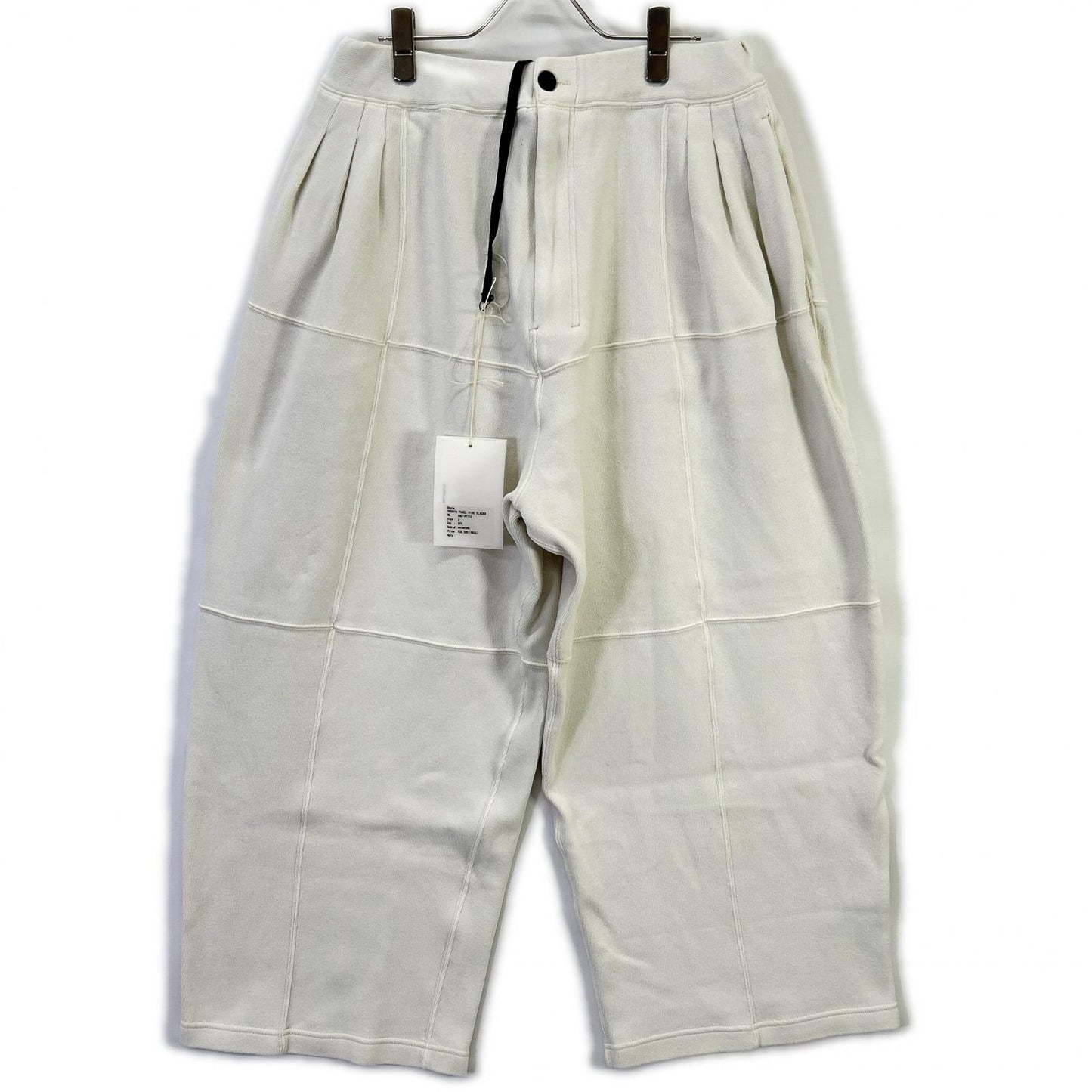ANCELLM 26SS White Smooth Panel Wide Slacks Size 2
