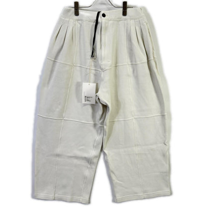 ANCELLM 26SS White Smooth Panel Wide Slacks Size 2