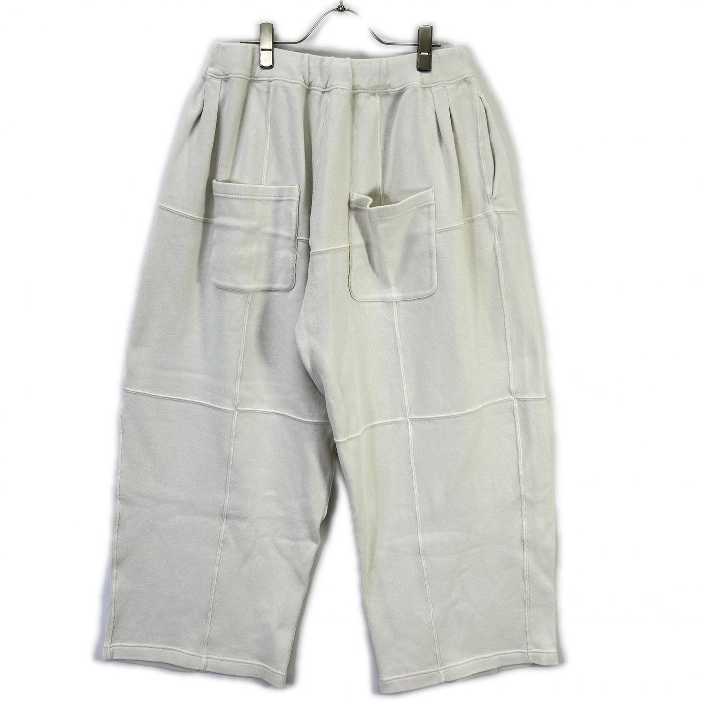 ANCELLM 26SS White Smooth Panel Wide Slacks Size 2