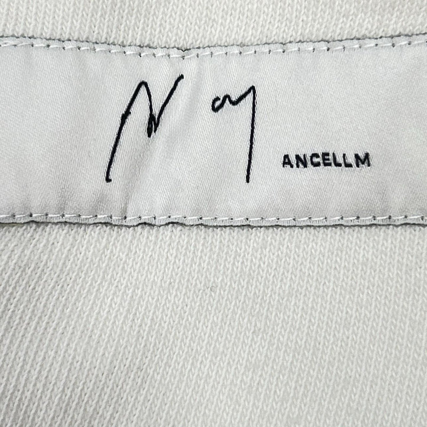 ANCELLM 26SS White Smooth Panel Wide Slacks Size 2