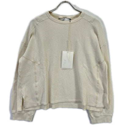 ANCELLM White Waffle Crew Neck Long Sleeve Size 2