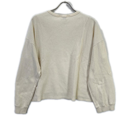 ANCELLM White Waffle Crew Neck Long Sleeve Size 2