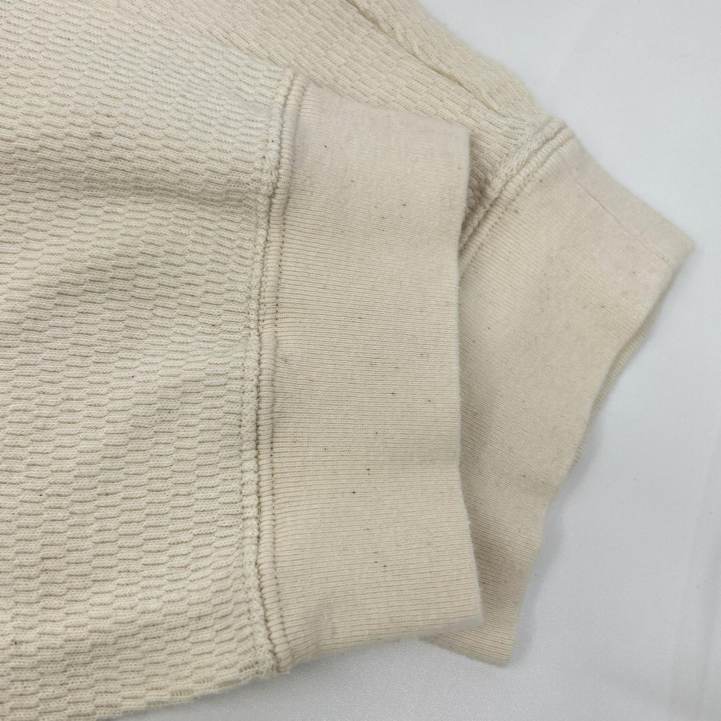 ANCELLM White Waffle Crew Neck Long Sleeve Size 2