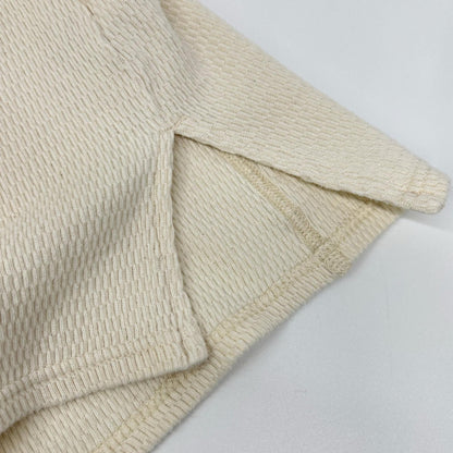 ANCELLM White Waffle Crew Neck Long Sleeve Size 2