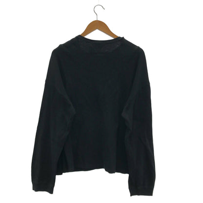 ANCELLM Black Waffle Crew Neck Long Sleeve Size 2
