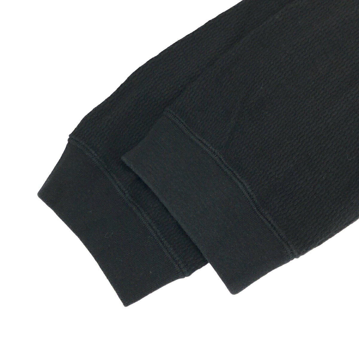 ANCELLM Black Waffle Crew Neck Long Sleeve Size 2