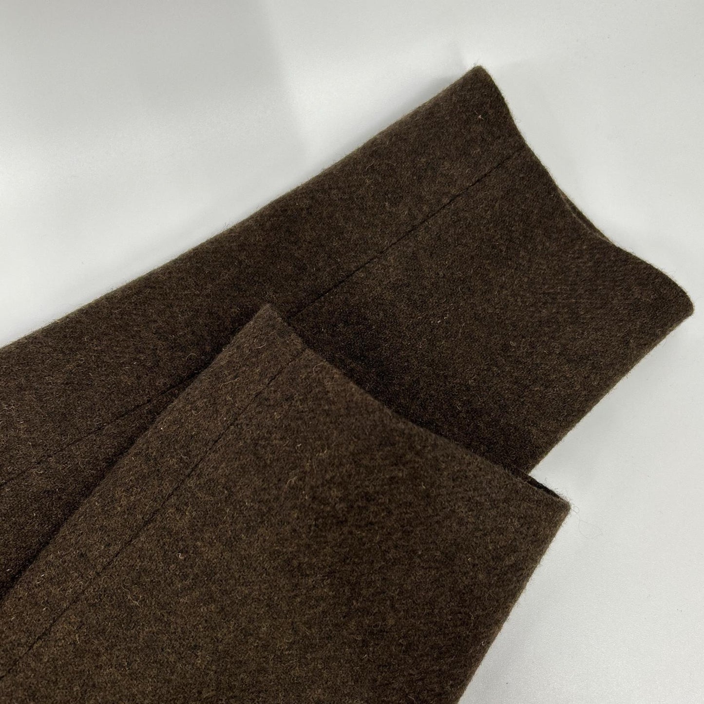 District UNITED ARROWS Dark Brown British Wool P-Coat Size L