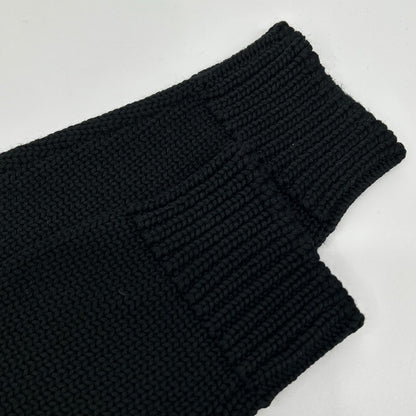 FENDI Black Wool Logo Crewneck Sweatshirt Size 52