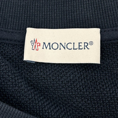 MONCLER 22 Felpa Patch Logo Crewneck Sweatshirt Navy Size L