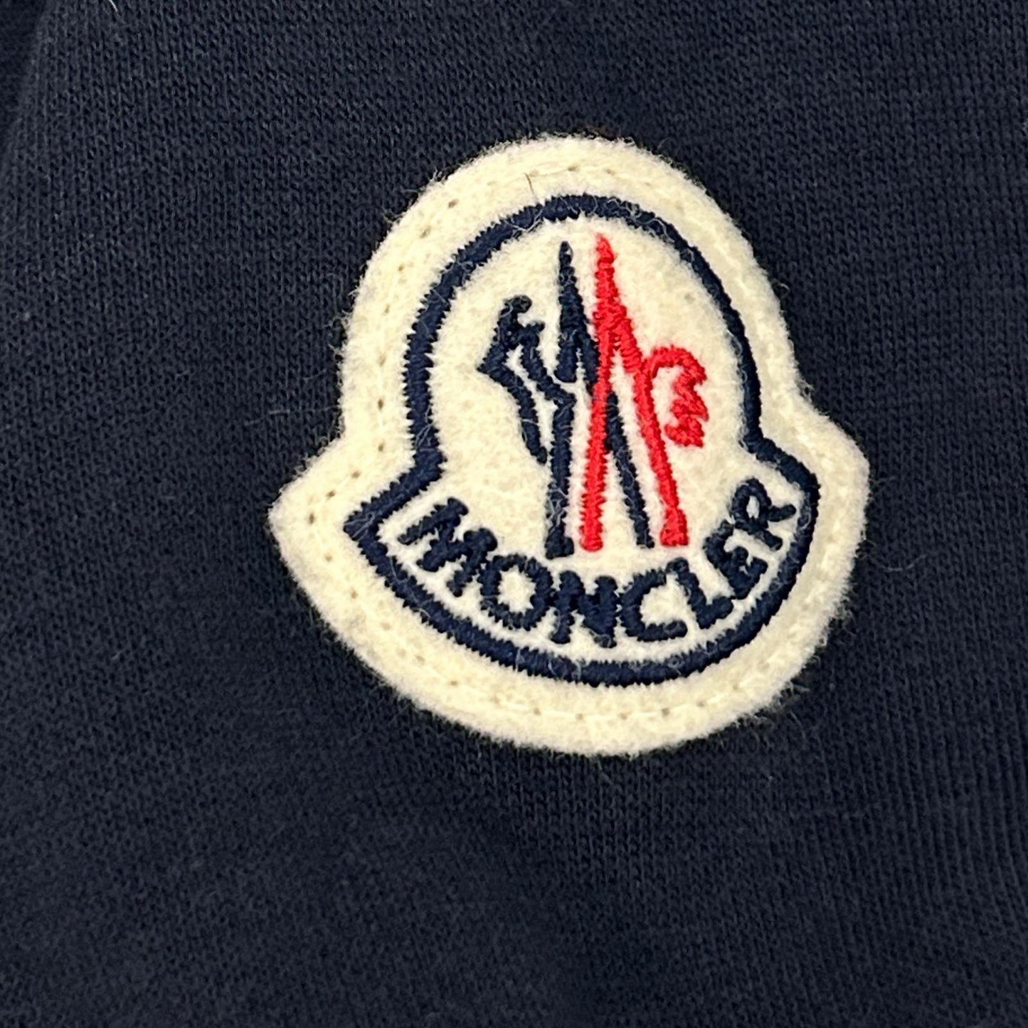 MONCLER 22 Felpa Patch Logo Crewneck Sweatshirt Navy Size L