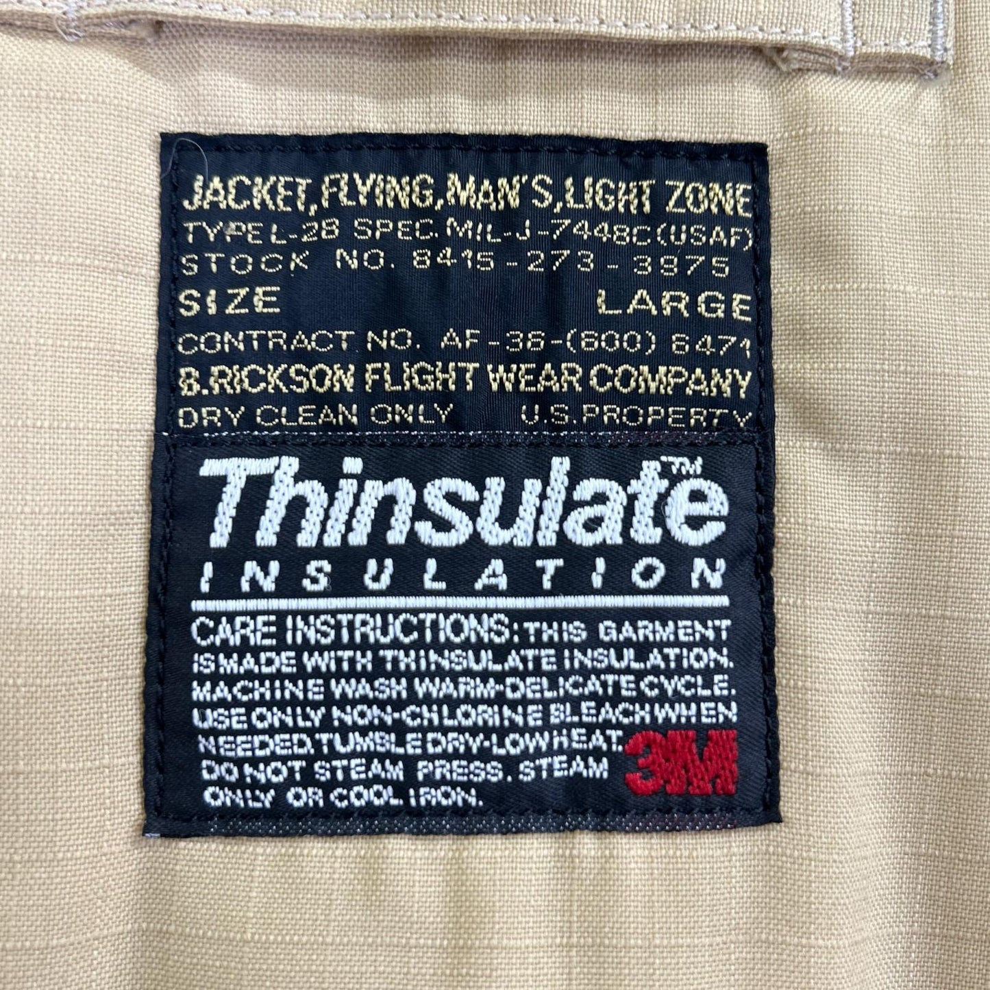 BUZZ RICKSON'S BEAMS x UNUSED L-2B Jacket Olive Size 3