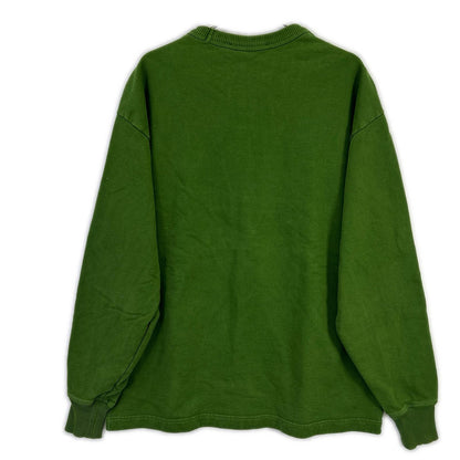 ACNE STUDIOS Green Cotton Logo Crewneck Sweatshirt Size XS