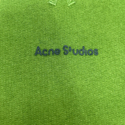 ACNE STUDIOS Green Cotton Logo Crewneck Sweatshirt Size XS