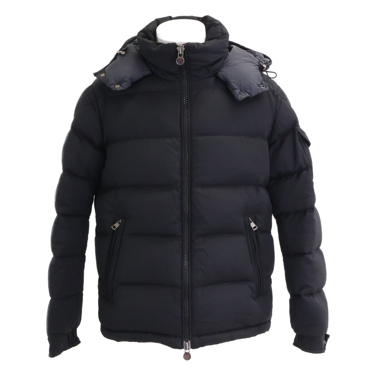 MONCLER Montgenevre Hooded Down Jacket Black Size 3