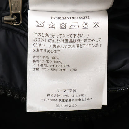 MONCLER Montgenevre Hooded Down Jacket Black Size 3