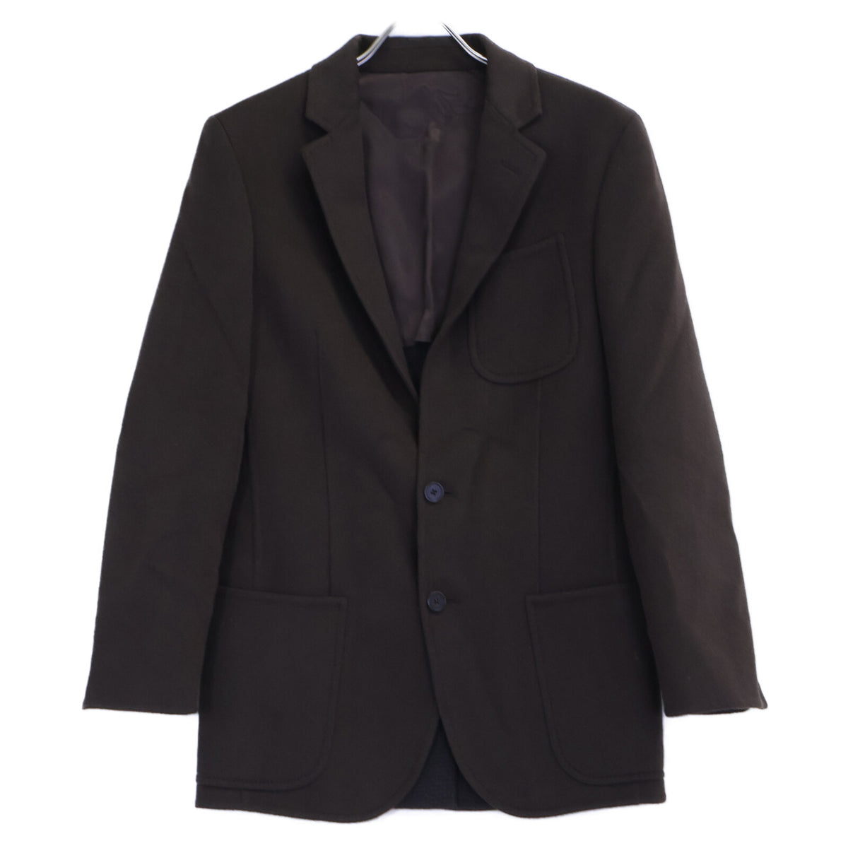 LOUIS VUITTON Wool Cashmere 2B Jacket Brown Size 46