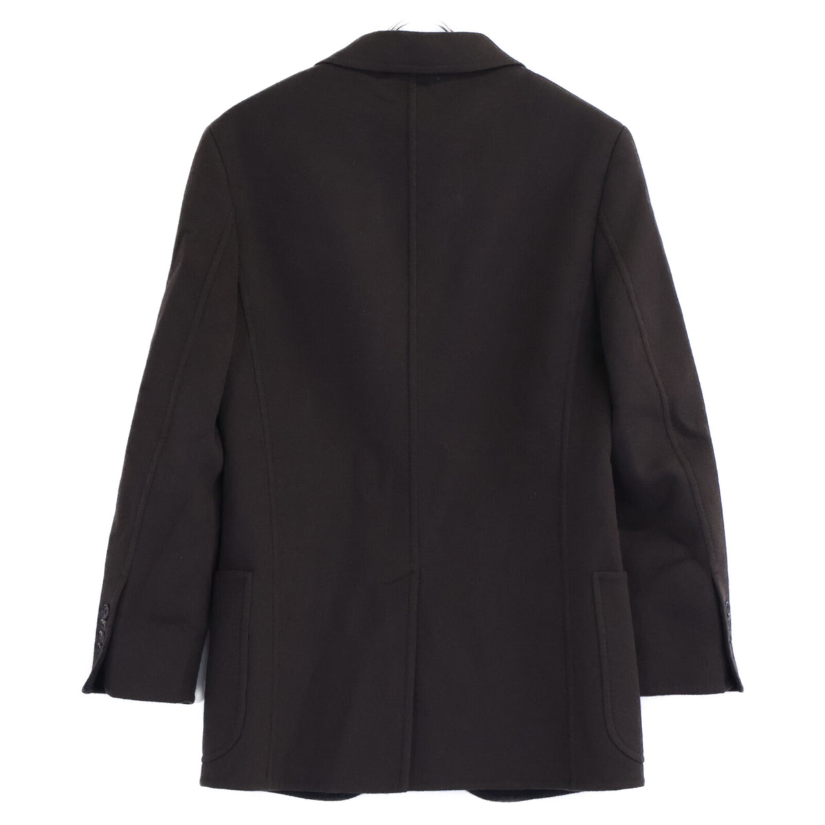 LOUIS VUITTON Wool Cashmere 2B Jacket Brown Size 46