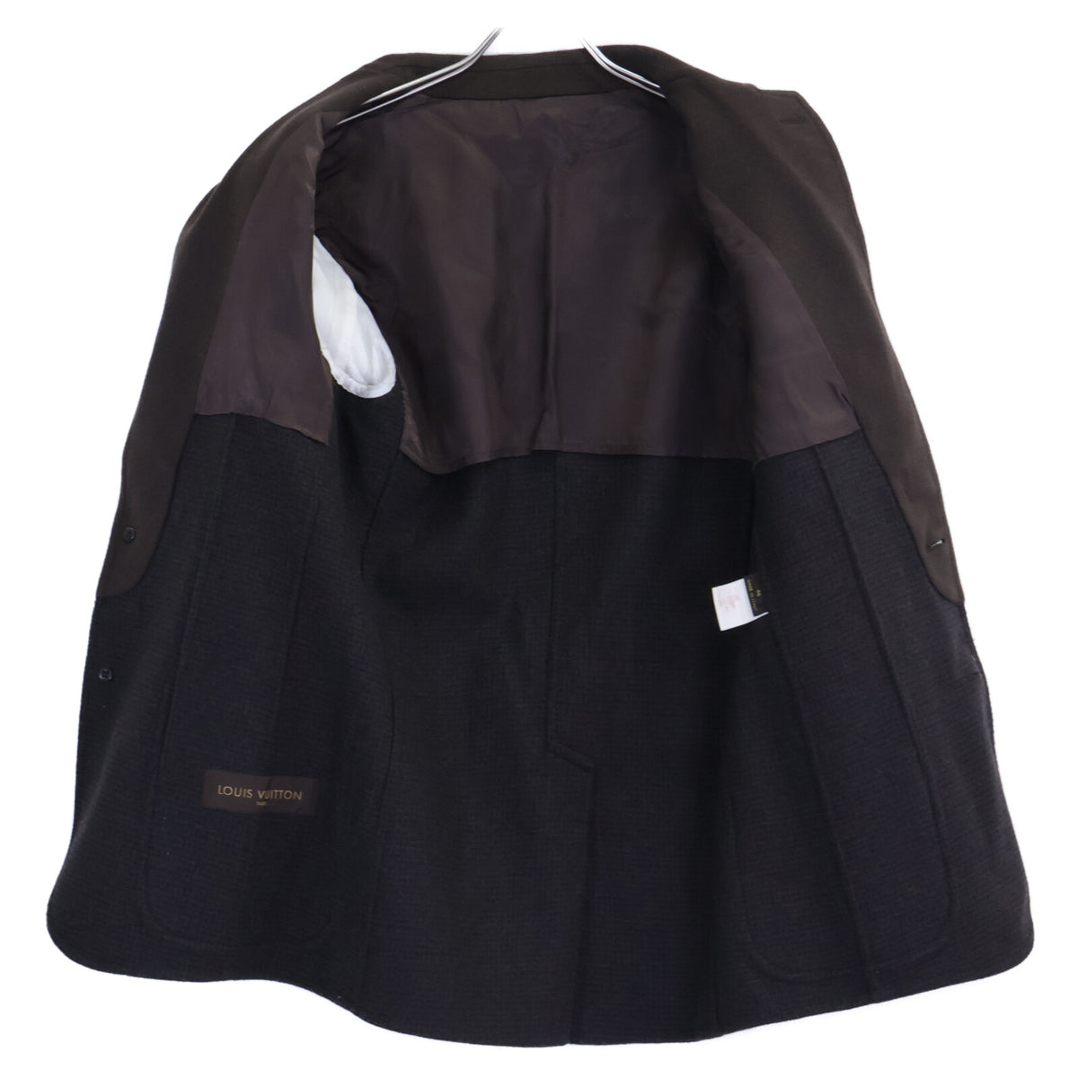 LOUIS VUITTON Wool Cashmere 2B Jacket Brown Size 46