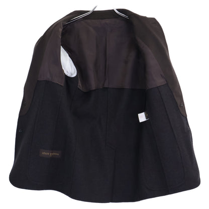 LOUIS VUITTON Wool Cashmere 2B Jacket Brown Size 46