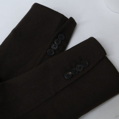 LOUIS VUITTON Wool Cashmere 2B Jacket Brown Size 46