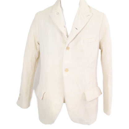 PaulHarnden Wool Peaked Lapel Single Jacket Ivory Size M