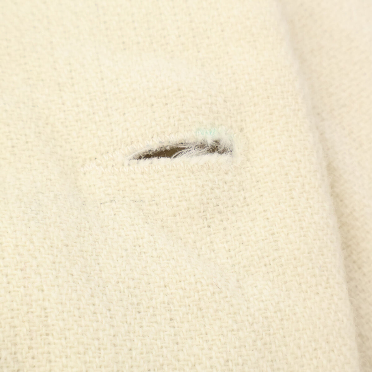 PaulHarnden Wool Peaked Lapel Single Jacket Ivory Size M