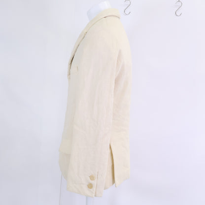 PaulHarnden Wool Peaked Lapel Single Jacket Ivory Size M