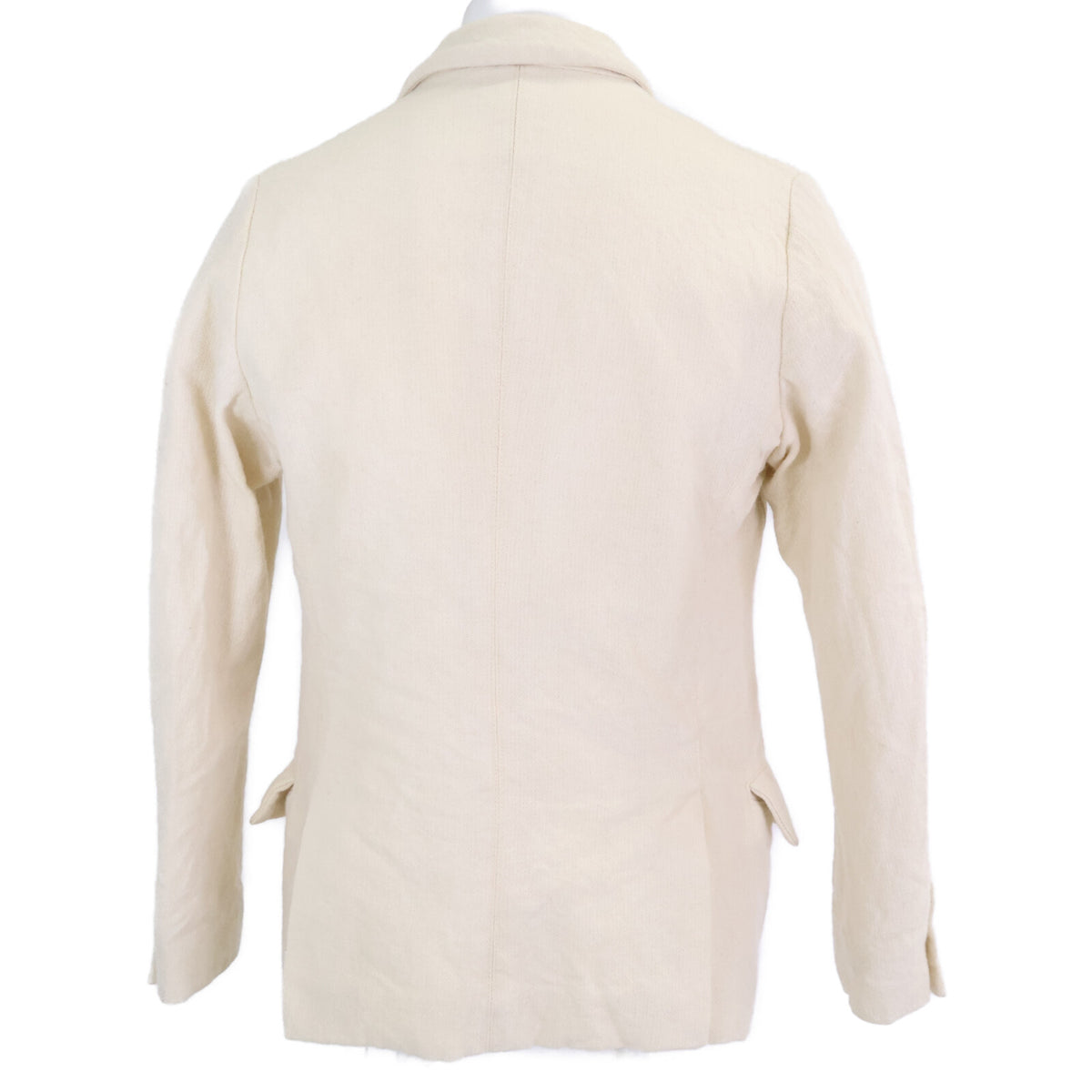 PaulHarnden Wool Peaked Lapel Single Jacket Ivory Size M