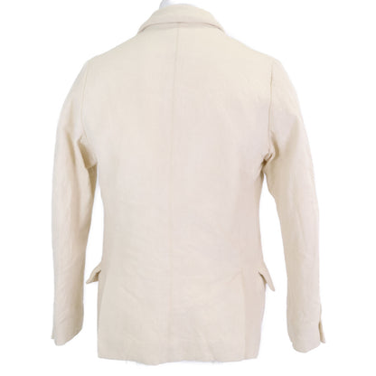 PaulHarnden Wool Peaked Lapel Single Jacket Ivory Size M