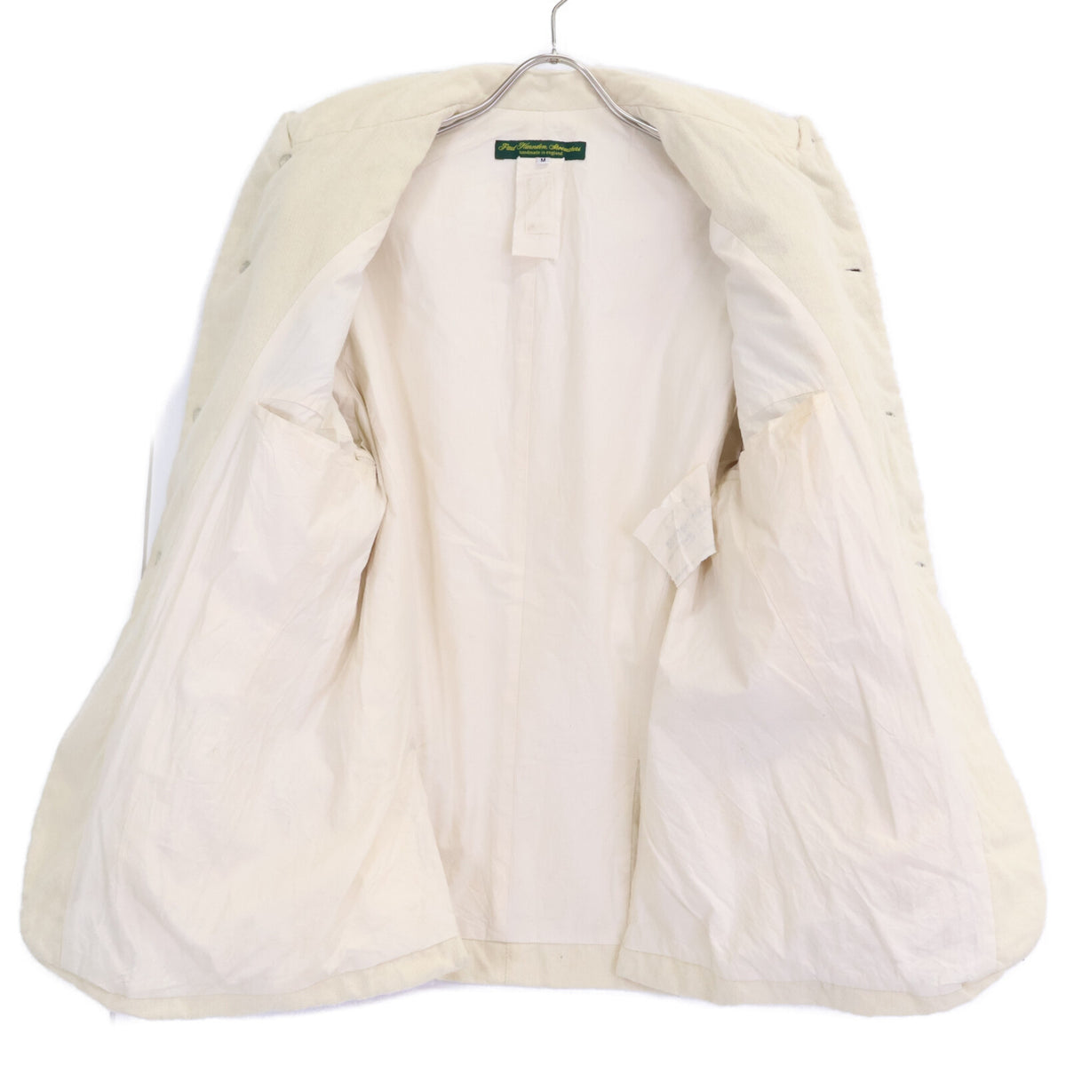PaulHarnden Wool Peaked Lapel Single Jacket Ivory Size M
