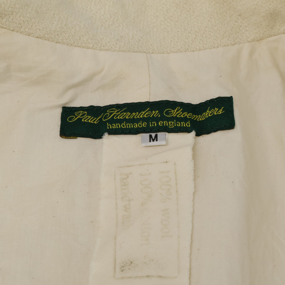 PaulHarnden Wool Peaked Lapel Single Jacket Ivory Size M