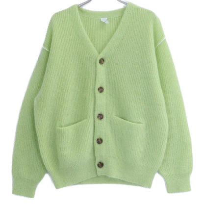 MEIAS Super Kid Mohair V-Neck Cardigan Yellow Size M