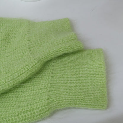 MEIAS Super Kid Mohair V-Neck Cardigan Yellow Size M