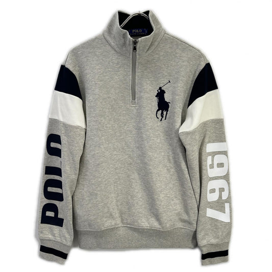 POLO RALPH LAUREN Big Pony Cotton Half-Zip Sweatshirt Size S