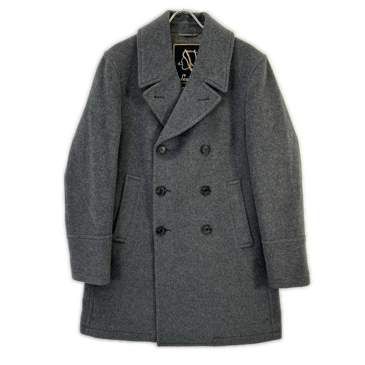 Sealup Giaccone Genova Wool Peacoat Mid Gray Coat Size 50