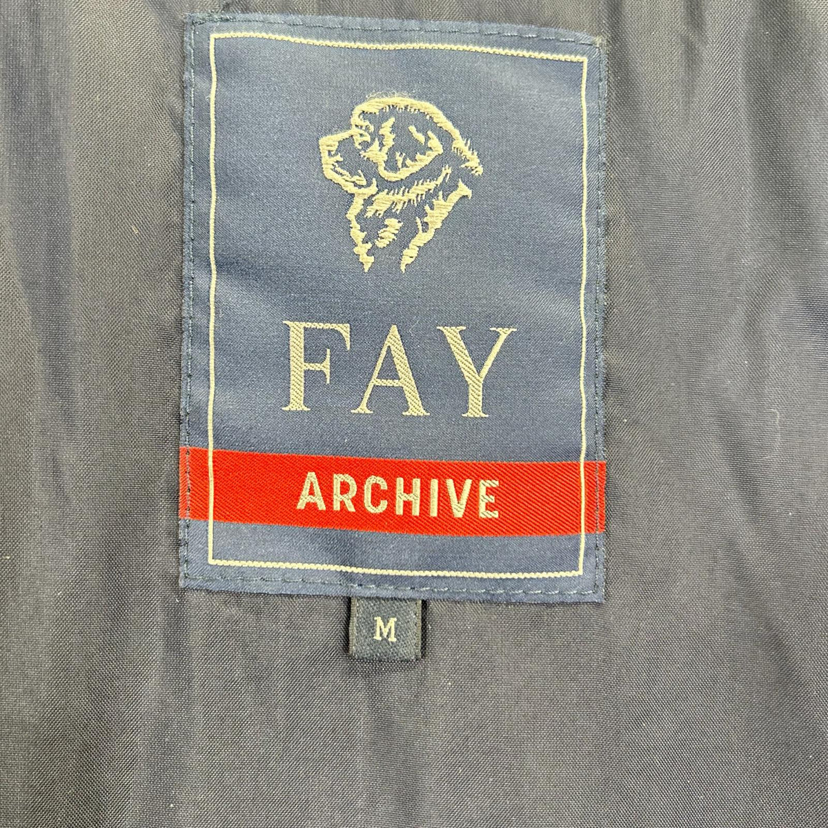 Fay Navy Color Block Nylon Quilted Jacket Size M