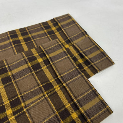BERWICH Brown Check Wool-Cotton Slacks Pants Size 48