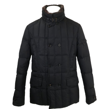 MOORER SIRO-KM Nylon Double Breasted Jacket Black Size 50