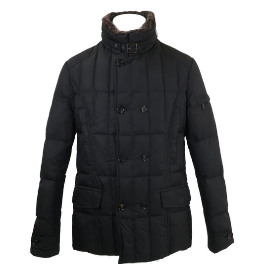 MOORER SIRO-KM Nylon Double Breasted Jacket Black Size 50