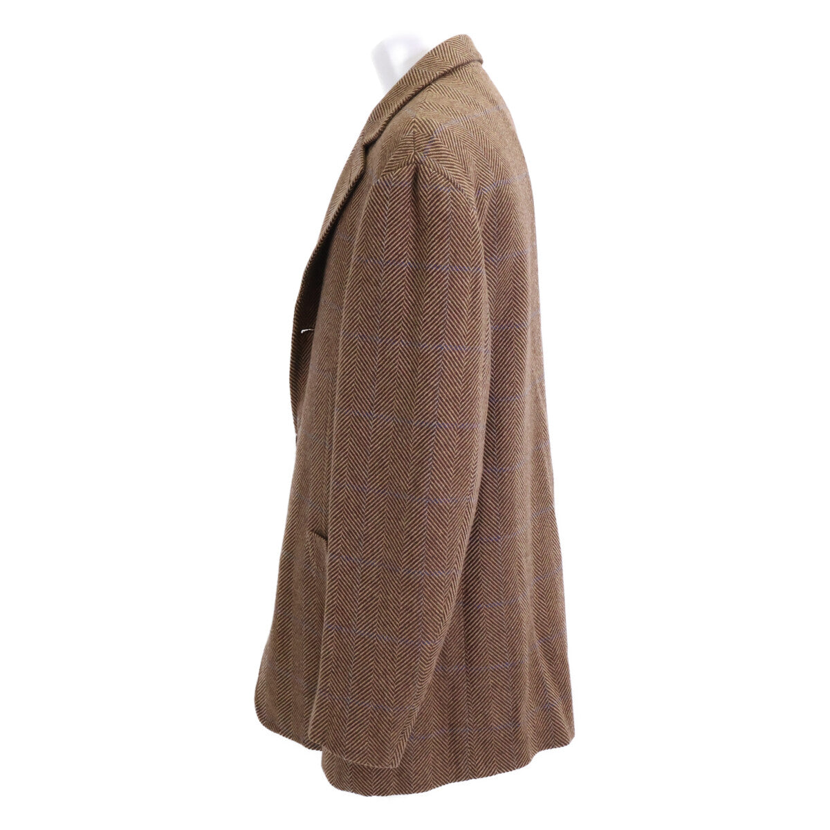 Kiton Herringbone 100% Cashmere 3B Blazer Brown Size 52