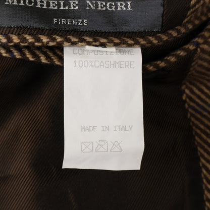 Kiton Herringbone 100% Cashmere 3B Blazer Brown Size 52