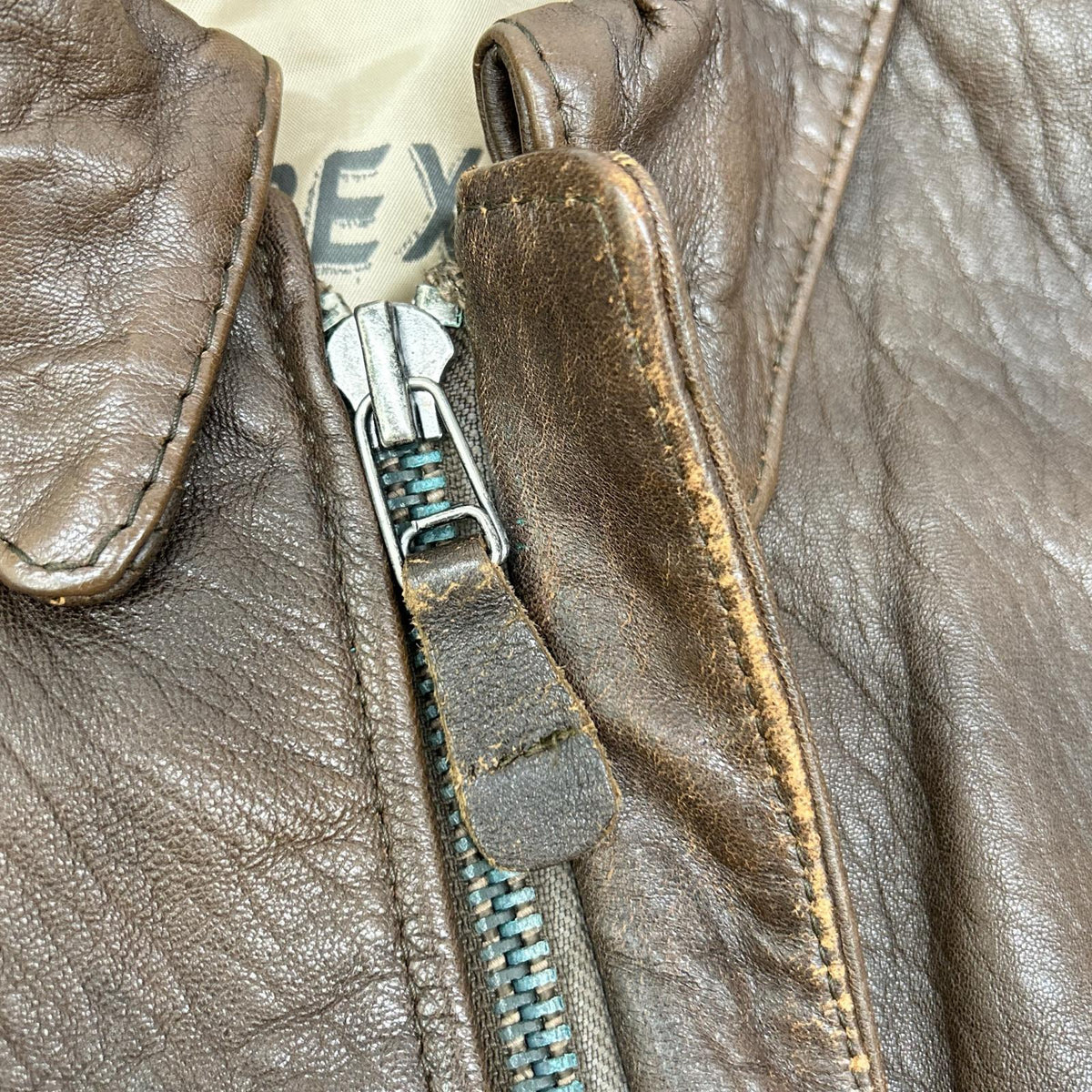 AVIREX Brown Leather Type A-2 Flight Jacket Size L